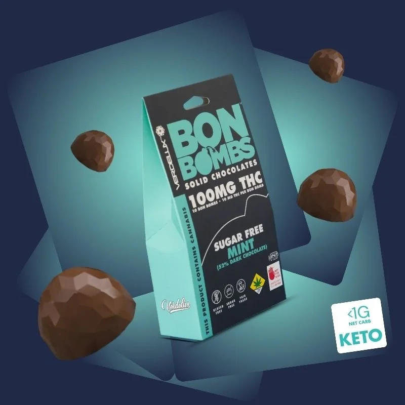 Sugar Free Mint Chocolate Edibles | Verdelux Edibles